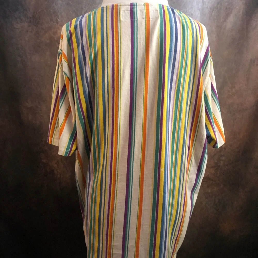 Guess Multicolor Striped Short Sleeve Tee - Picture 3 of 7
